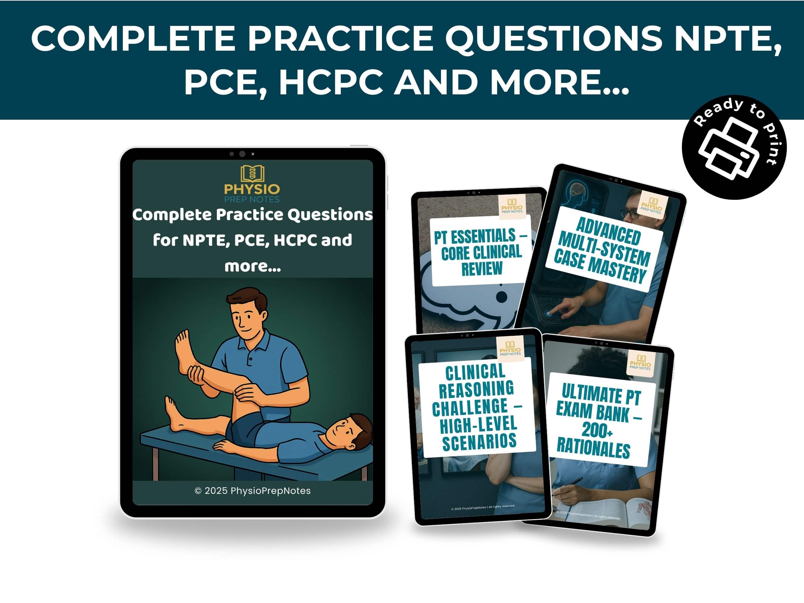 Complete Practice Questions for NPTE, PCE, MCPC and more