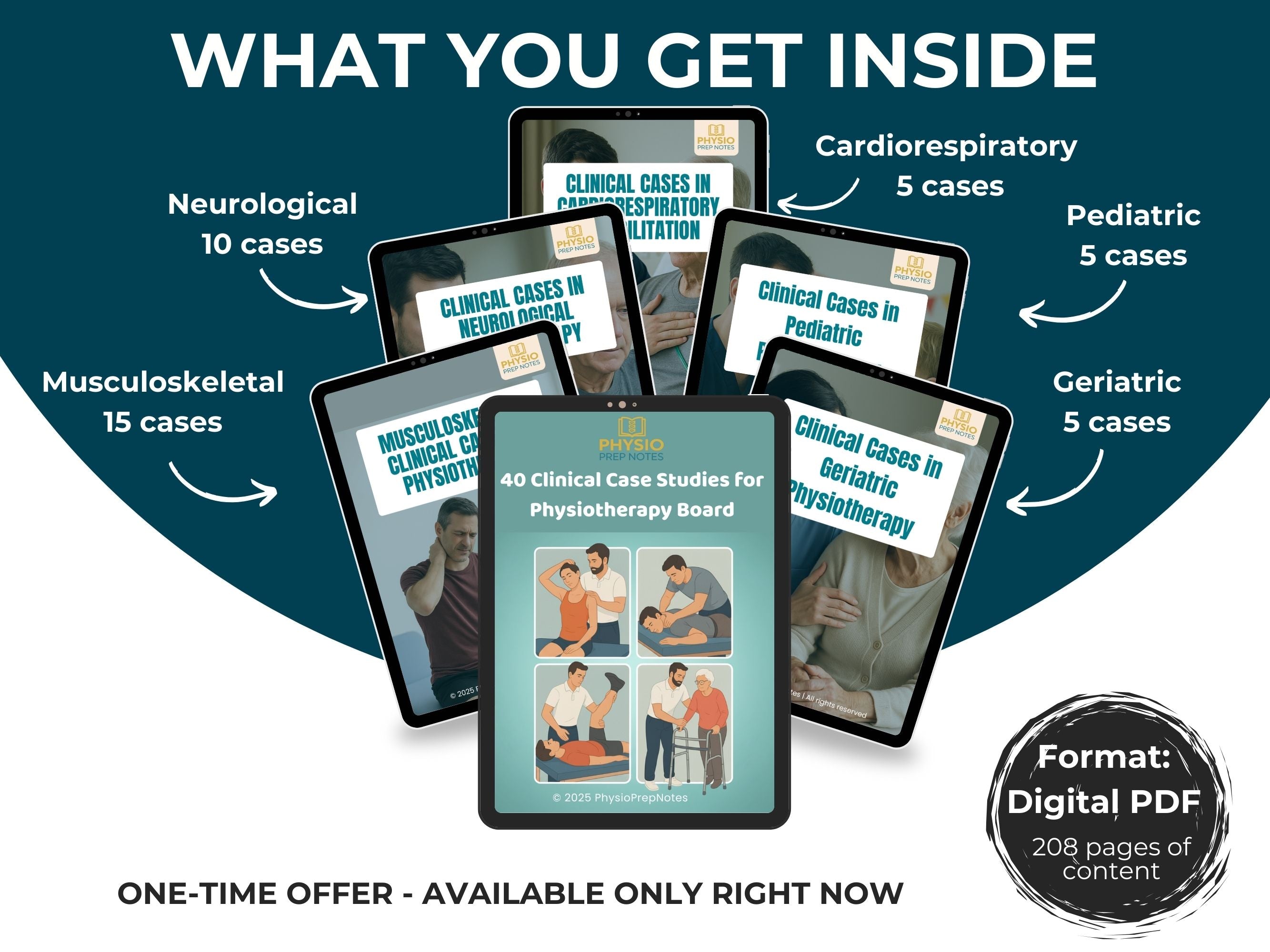 40 Clinical Case Studies for Physiotherapy Board